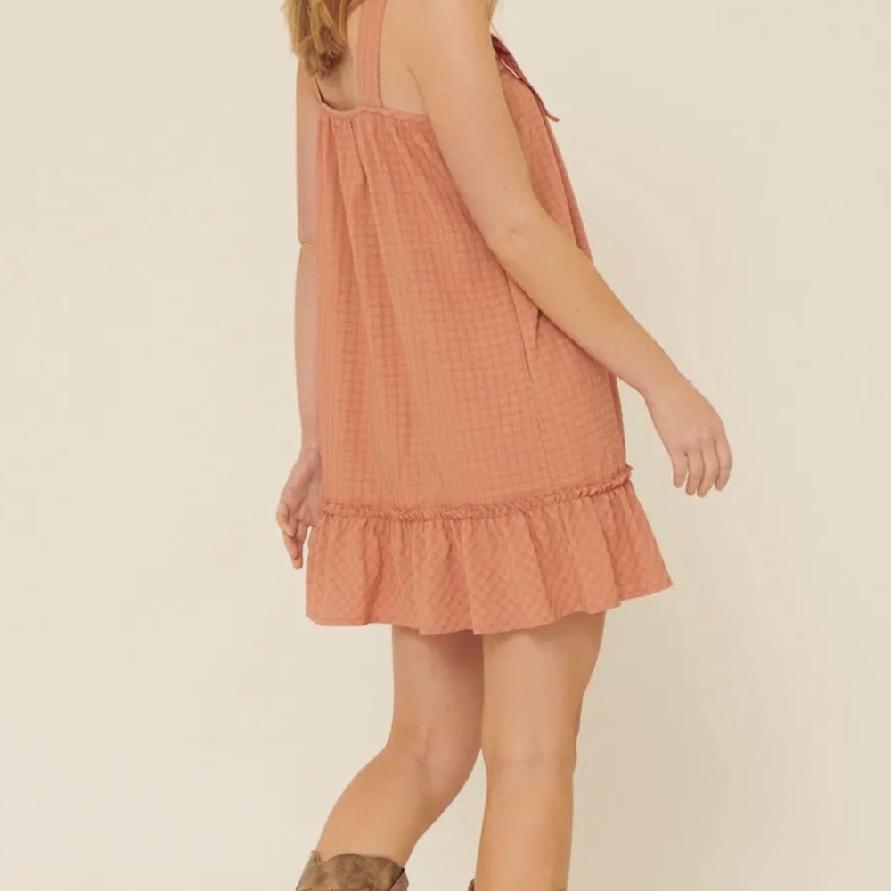 Rust Button-Down Sundress with pockets - Picture 4 of 4